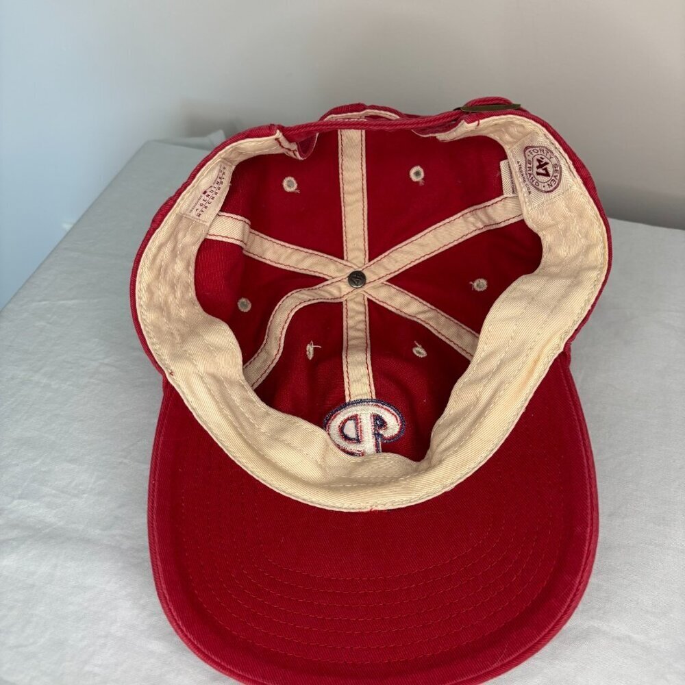 PHILADELPHIA PHILLIES Adjustable Cap OS Red Embroidered MLB Baseball 47 Brand - Picture 5 of 7
